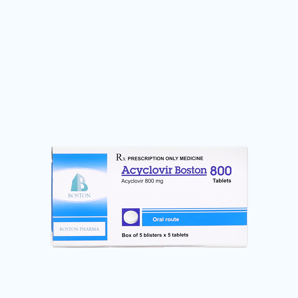 ACYCLOVIR TAB 800MG BOSTON (5vi x 5vien)