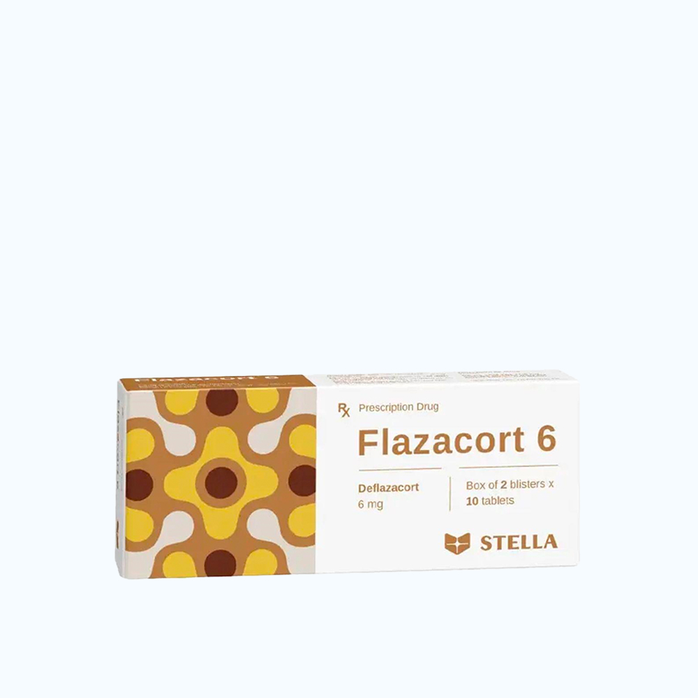 FLAZACORT 6mg STELLA (Hộp 2 vỉ X10 viên)