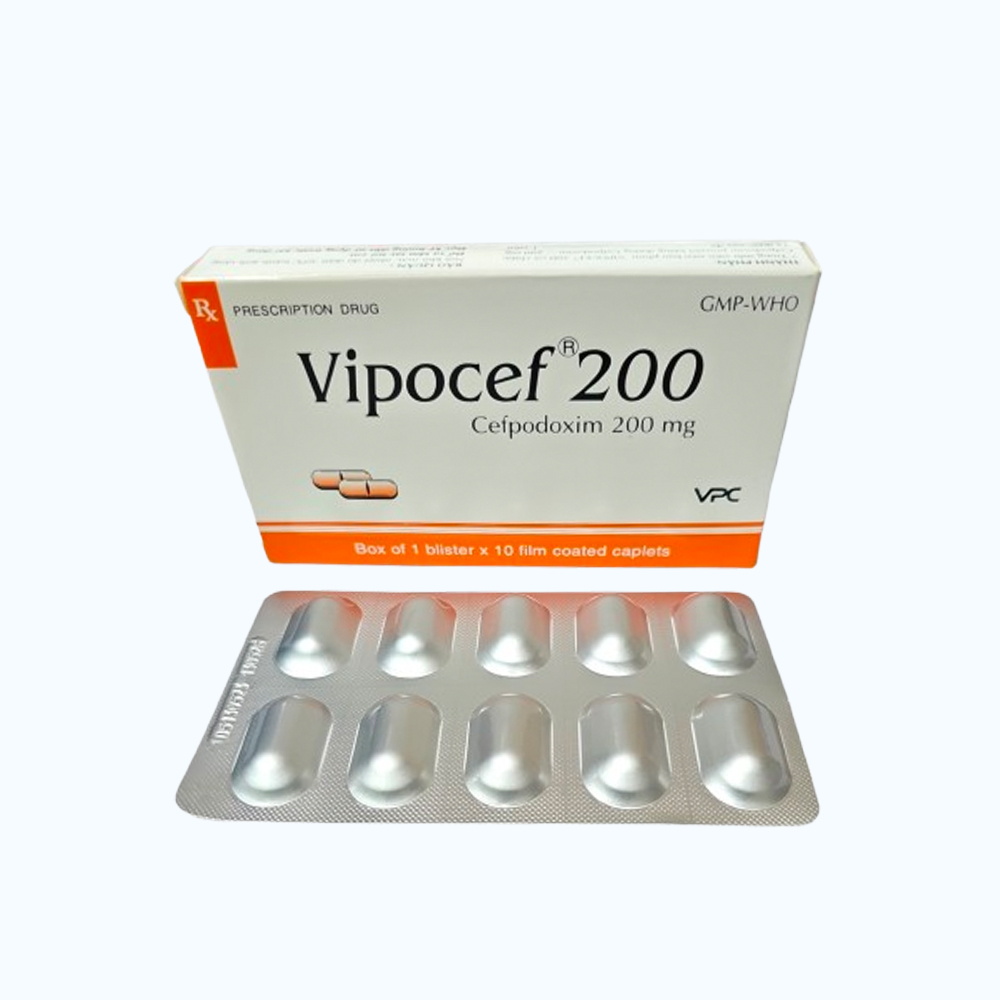 VIPOCEF CAPL F.C 200MG BOX 10