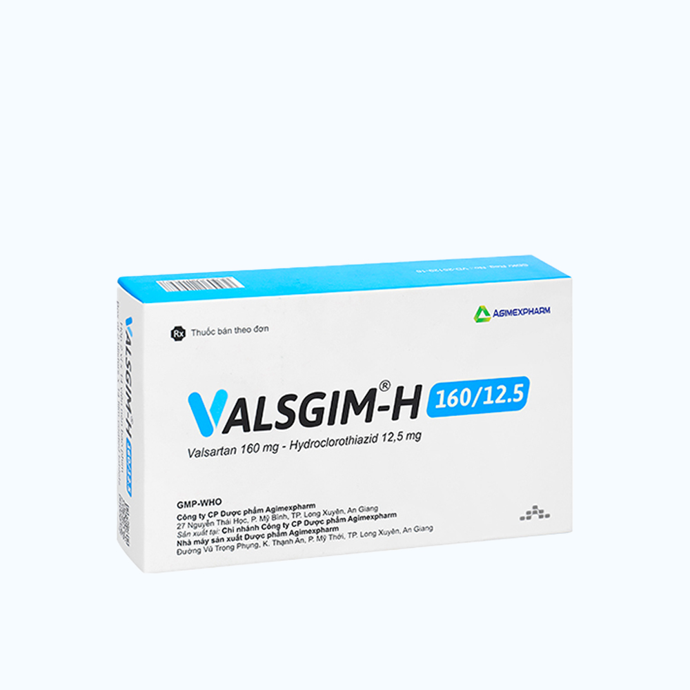 VALSGIM-H TAB F.C 160MG /12.BOX 28 AGIMEXPHARM
