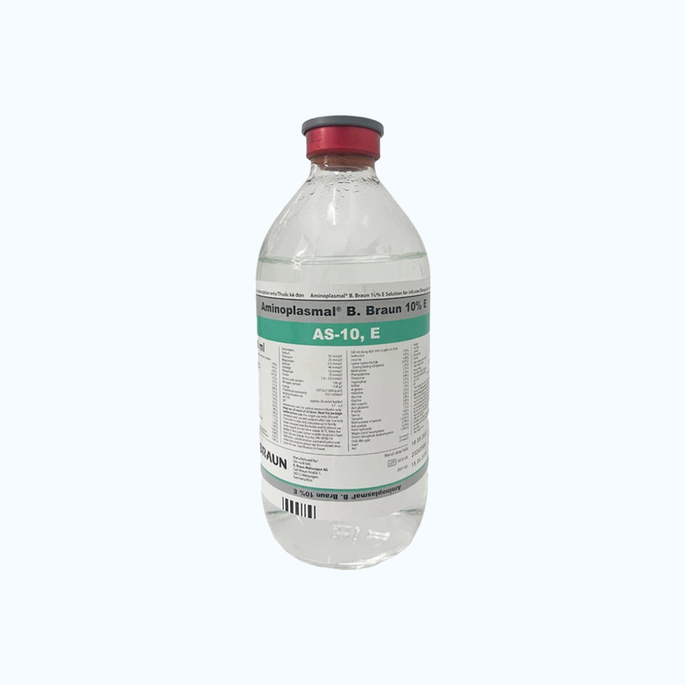 Aminoplasmal E INF 10% 500ml Bbraun (Hộp 10 chai)