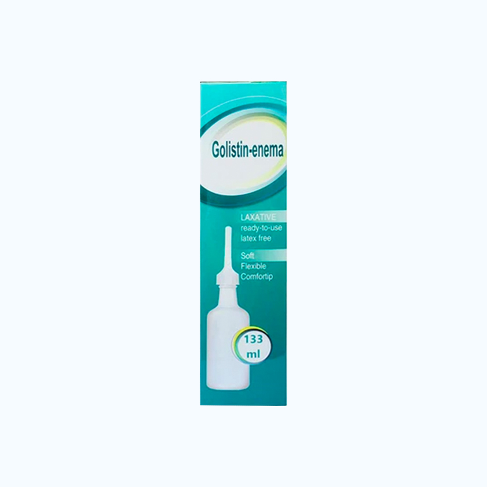 Dung dịch thụt trực tràng Golistin-enema (Hộp 1 lọ 133ml)
