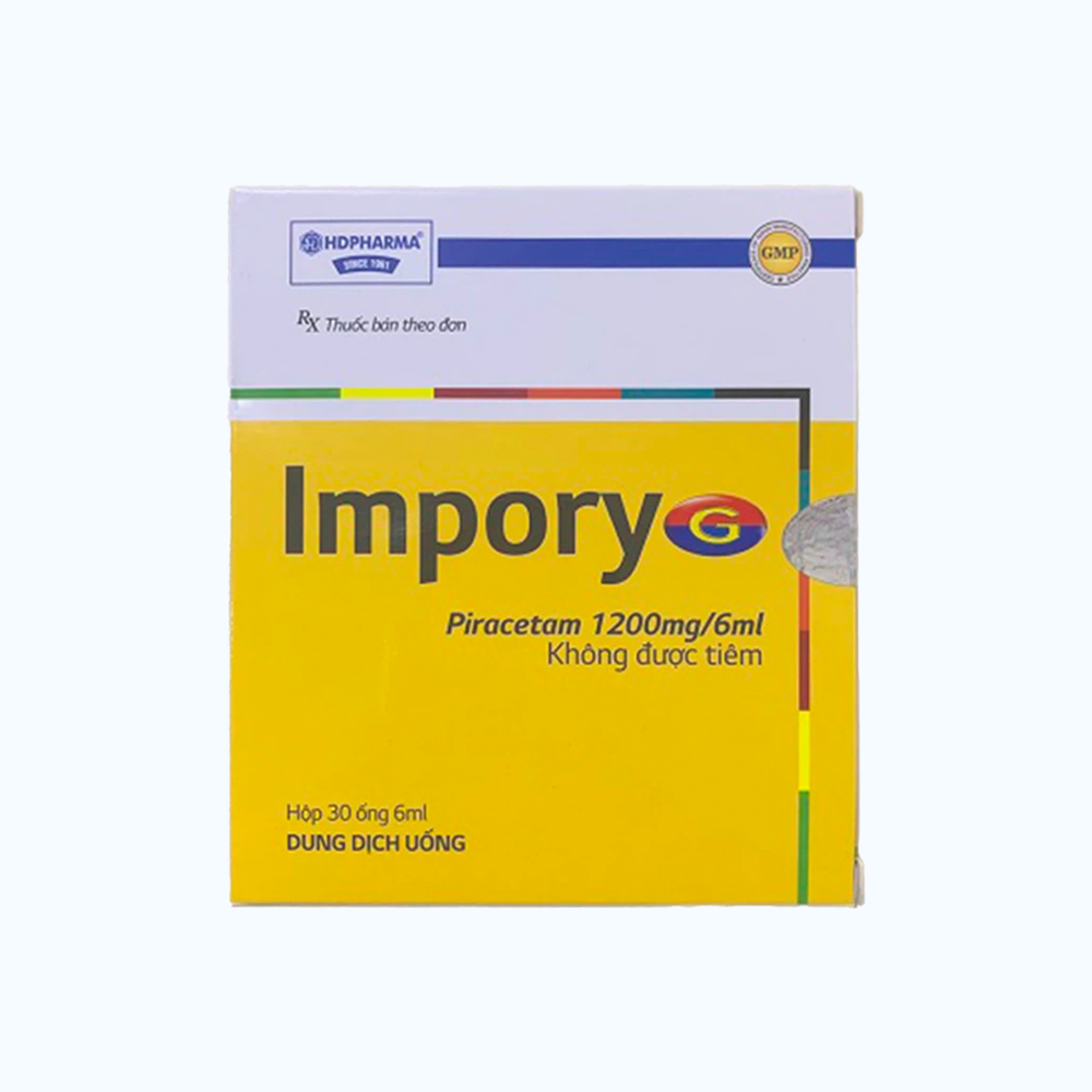 Dung dịch uống Impory G HD Pharma điều trị bệnh do tổn thương não, thiếu máu cục bộ (30 ống x 6ml)