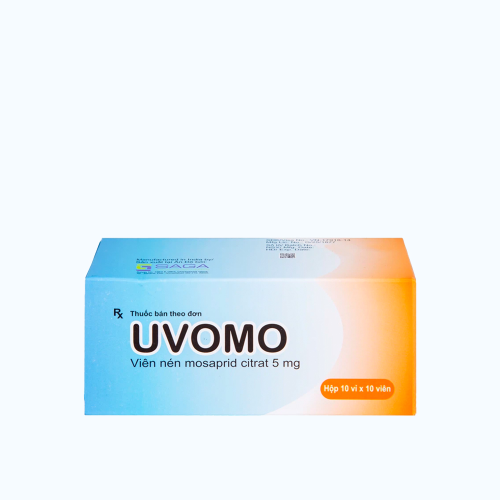 UVomo Mosaprid Citrat 5mg Saga (Hop 10V x 10Vien)