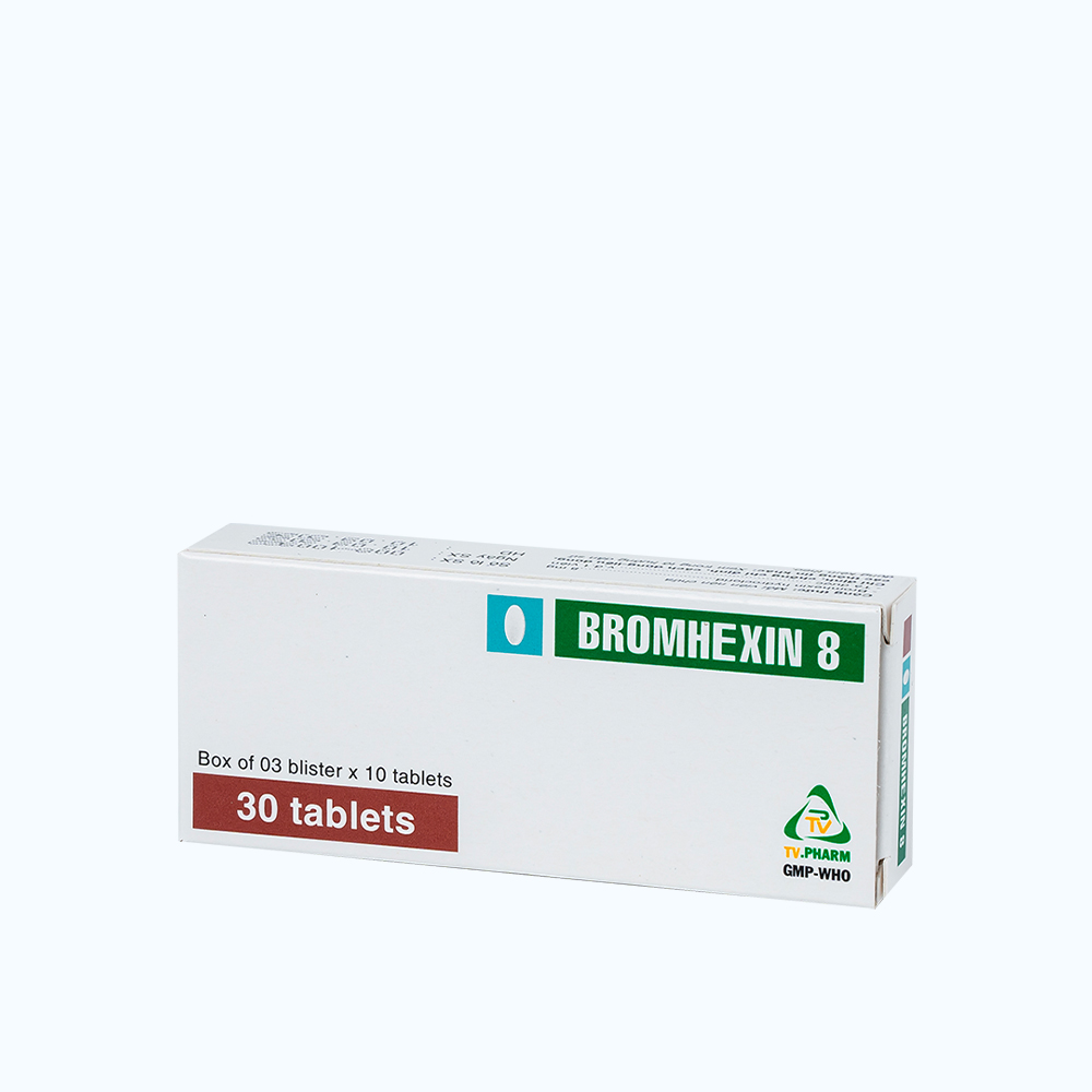 Bromhexin 8mg TV.Pharm (3 Vi x 10 Vien)