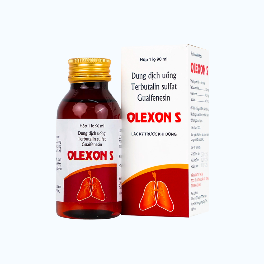 Dung dịch uống Terbutalin sulfat Guaifenesin OLEXON S Hà Nam  (Hop 90ml)
