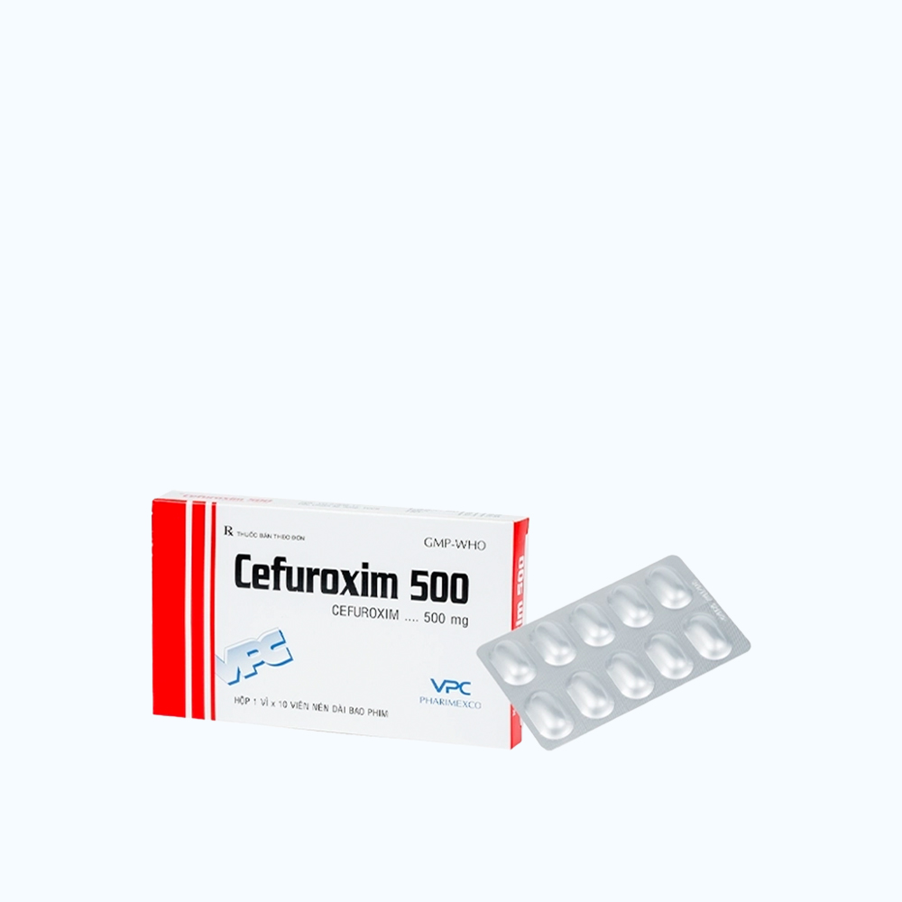 Cefuroxim 500mg (1 Vi x 10 Vien) VPC