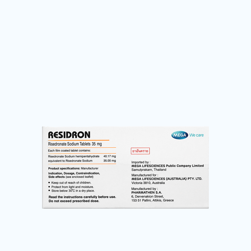 Residron 35mg (1 vi x 4 vien)