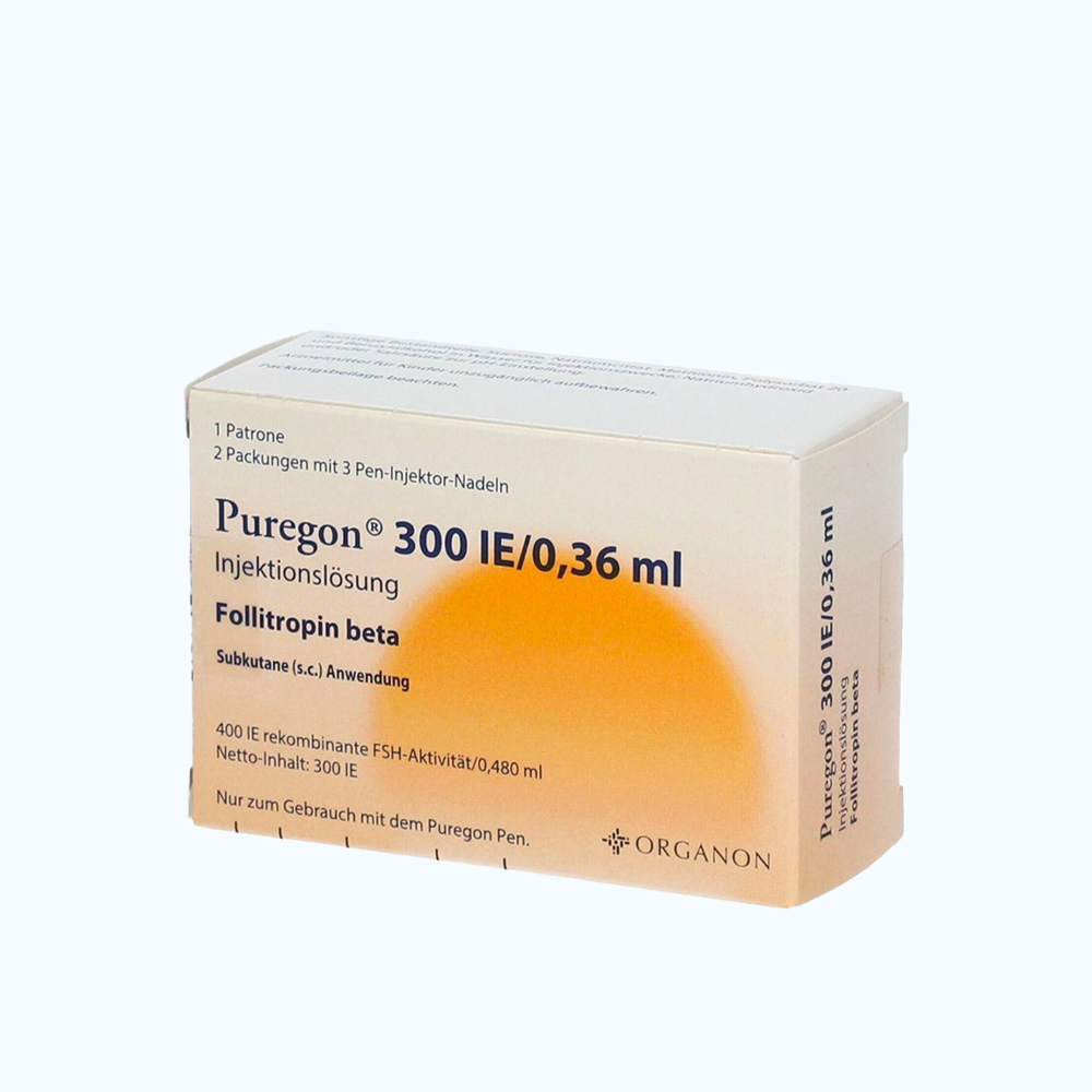 Thuốc tiêm Puregon 300IU/0.36Ml điều trị không rụng trứng ở phụ nữ không đáp ứng clomiphene citrate