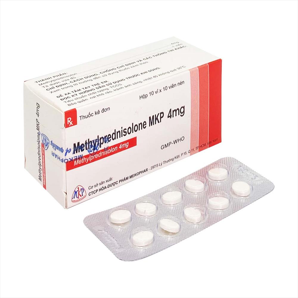 Methylprednisolone 4mg (Hop 10 vi x 10 vien)