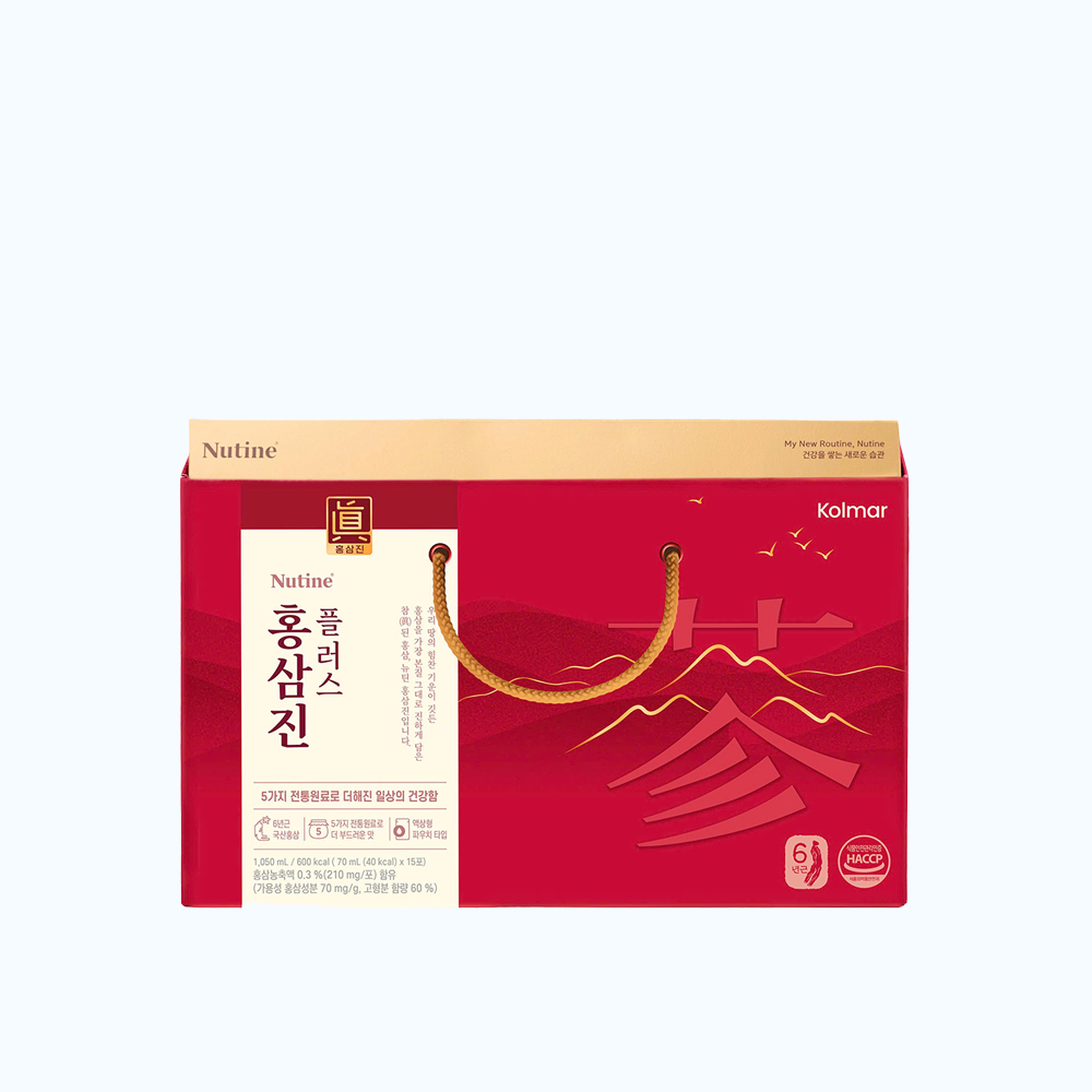 Nutine Hongsamjin Plus Nuoc Hong Sam (Hop 3 hop nho x 5 goi)
