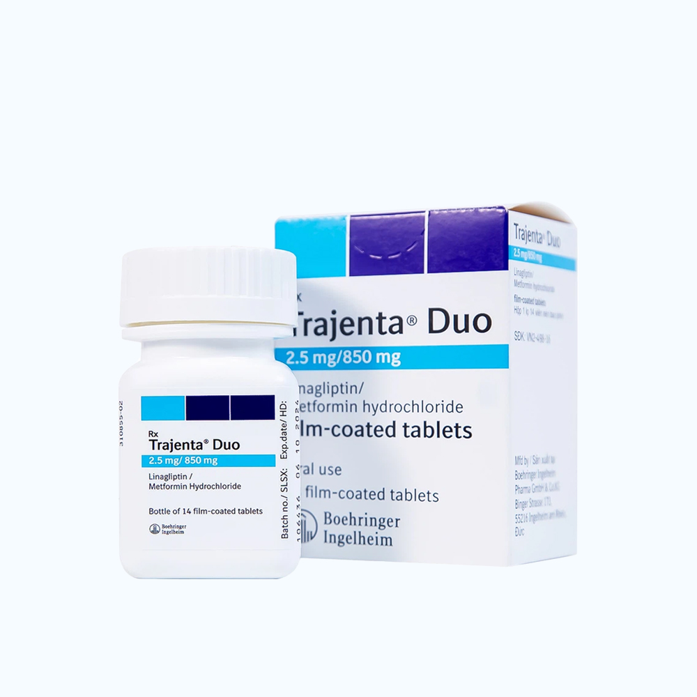 Trajenta duo2.5/850mg (chai 14vien)