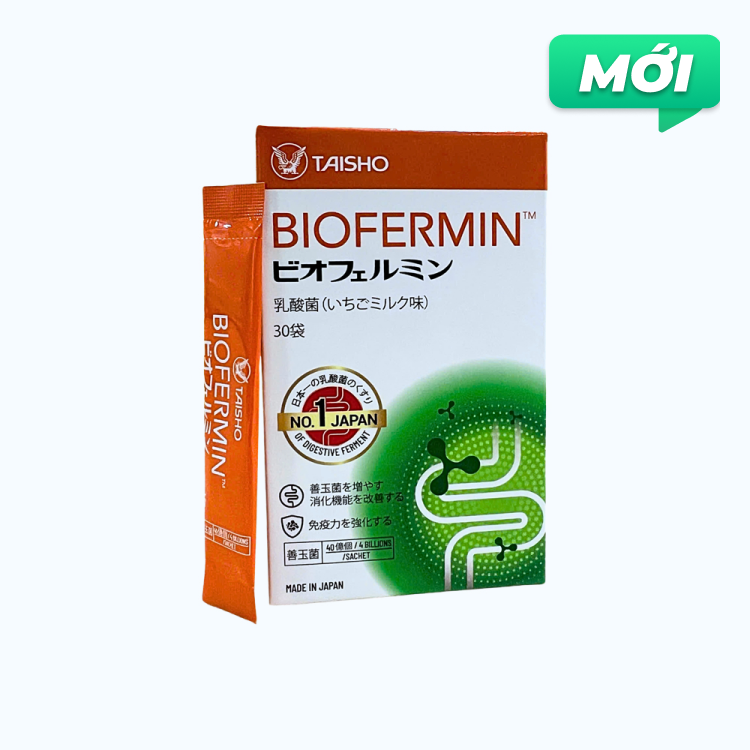 Biofermin Men Vi Sinh Ho Tro Tieu Hoa (Hop 30 goi x 1.5g)