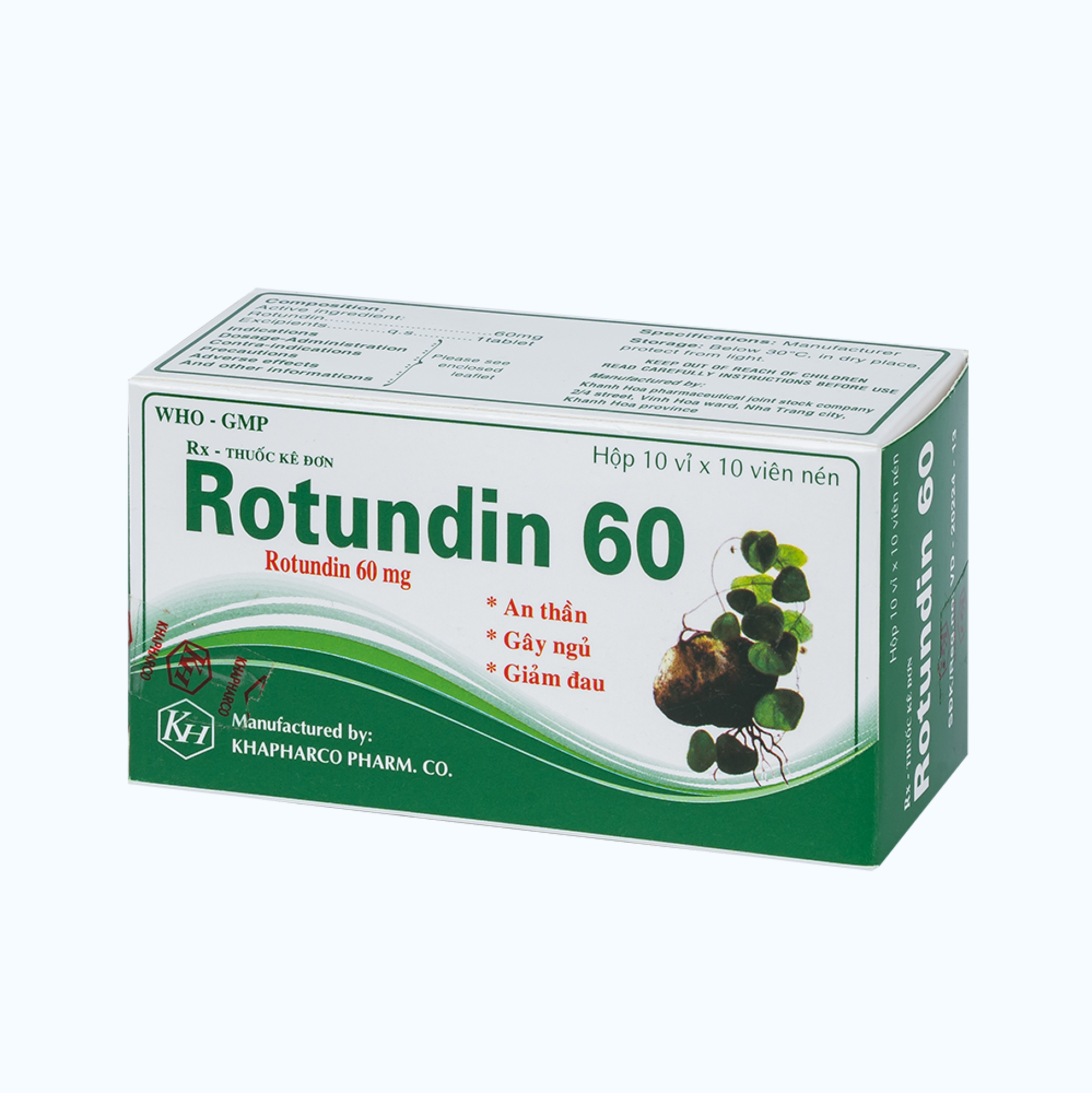 Rotundin 60mg (10 Vi x 10 Vien)