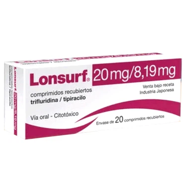 Lonsurf 20mg/8,19mg Taiho (2 vỉ x 10 viên)