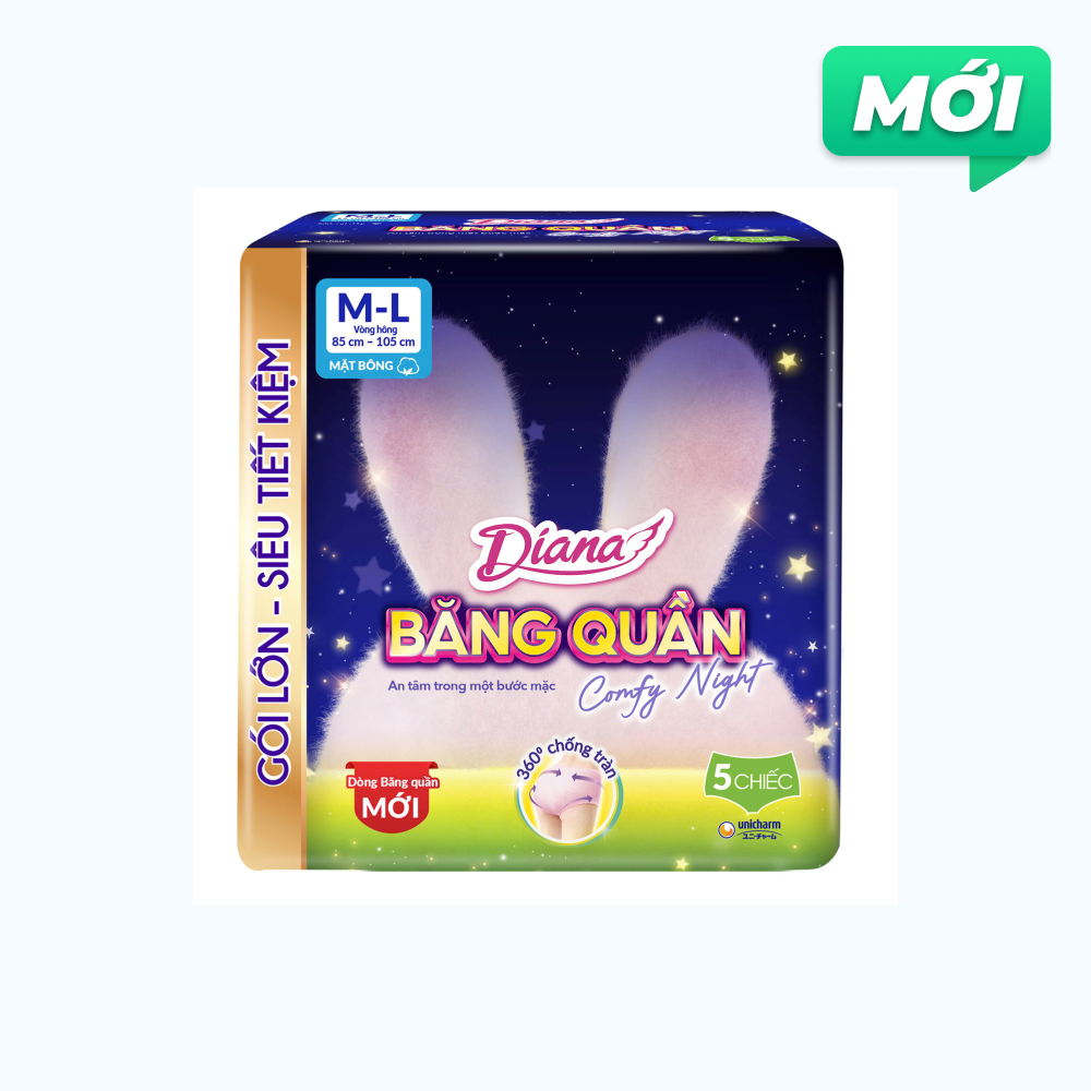 Diana BVS Dang Quan Comfy Night Size M-L (5 Chiec/Goi)