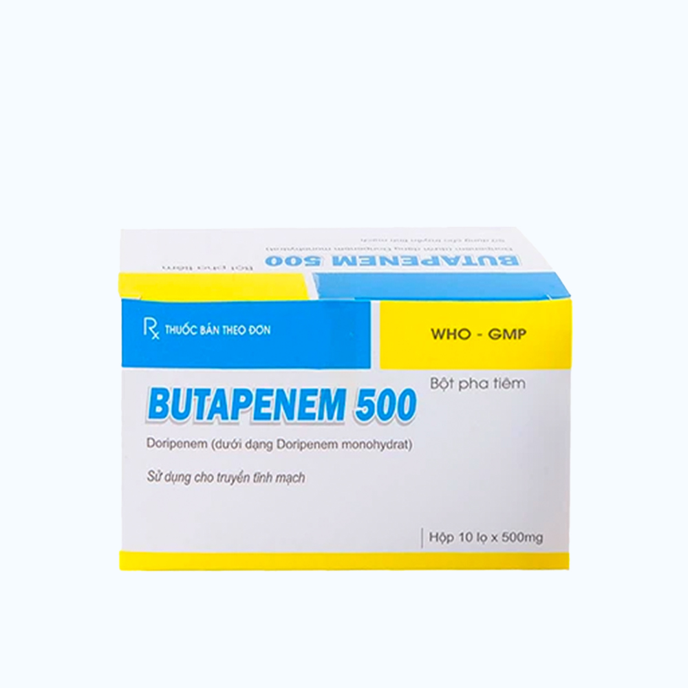 Bột pha tiêm Butapenem 500mg điều trị nhiễm khuẩn (hộp 10 lọ)