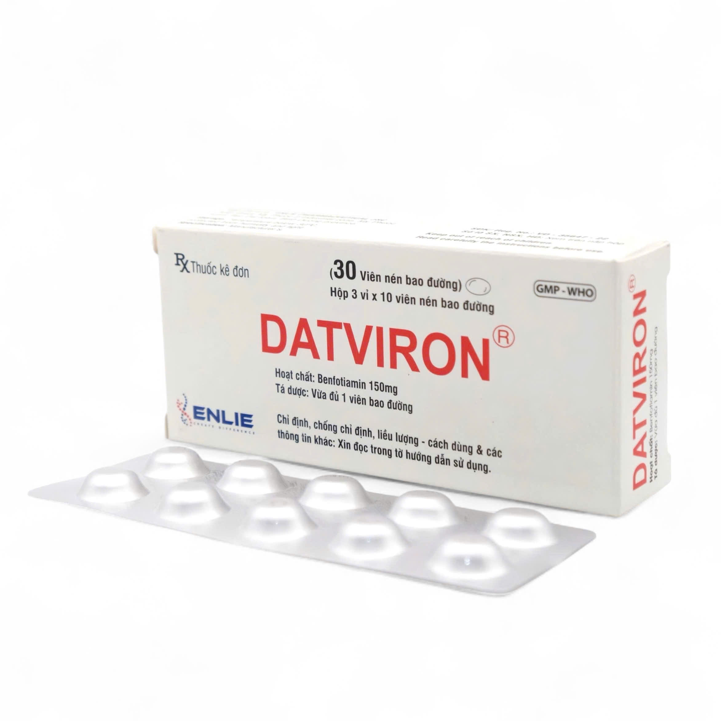 DatViron 150mg Enlie (Hop 3 Vi x 10 Vien)