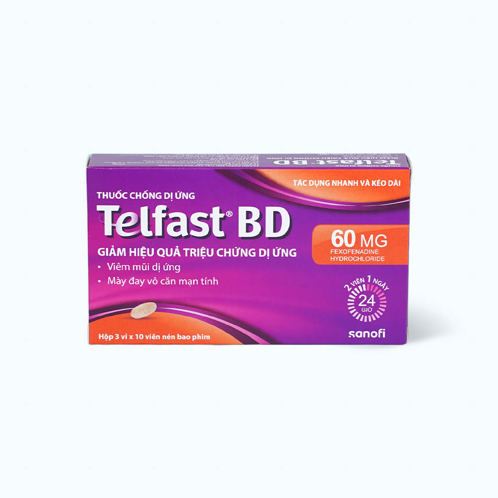 Telfast BD 60mg (3 Vi x 10 Vien)