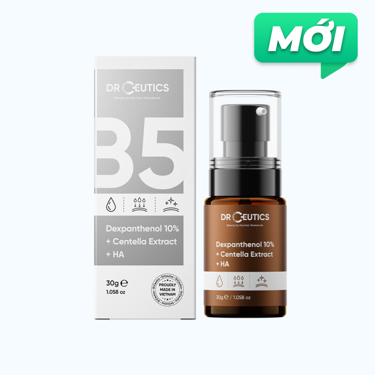 DrCeutics Serum Cap Am Ho Tro Lam Diu, Phuc Hoi Da Depanthenol 10%+ Centella Extract+ HA 30g/Chai