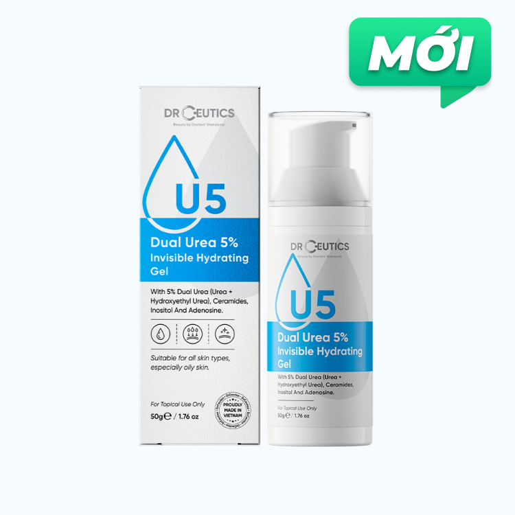 DrCeutics Gel Duong Cap Am, Phuc Hoi Da Dual Urea 5% Invisible Hydrating 50g/Chai