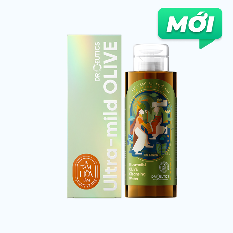 DrCeutics Nuoc Tay Trang Sach Min Ma Cho Moi Loai Da Ultra-mild OLIVE 500ml/Chai