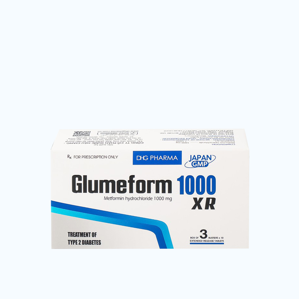 Glumeform XR 1000mg DHG (3 Vi x 10 Vien)