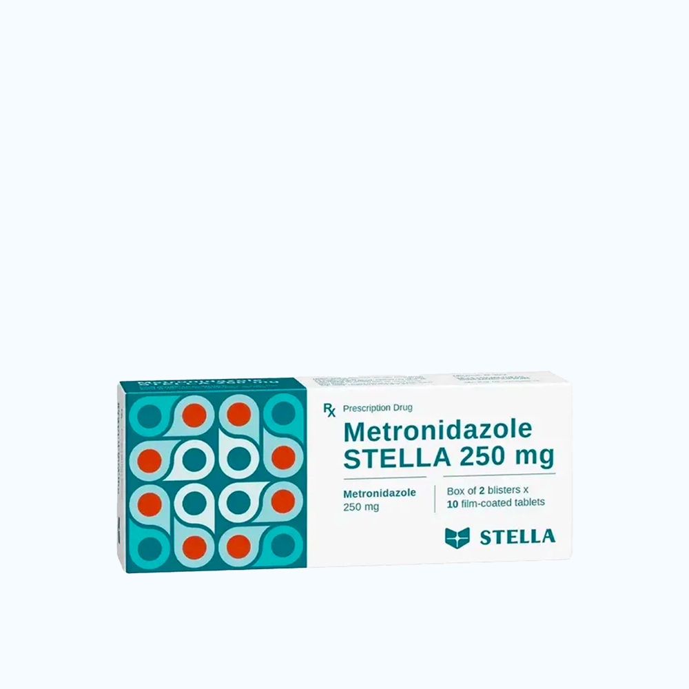 Metronidazole Stella 250mg (2 Vi x 10 Vien)