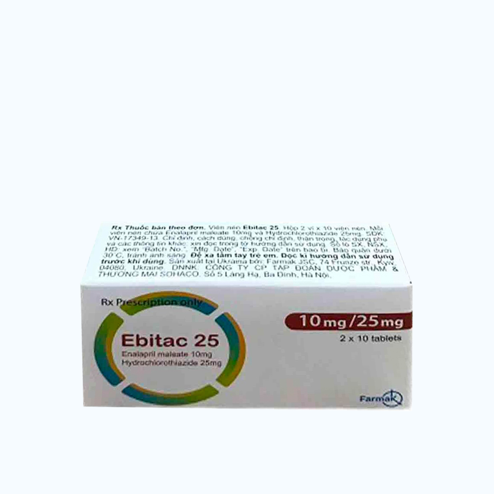 Ebitac Tab 10mg /25mg (2vi x 10vien)