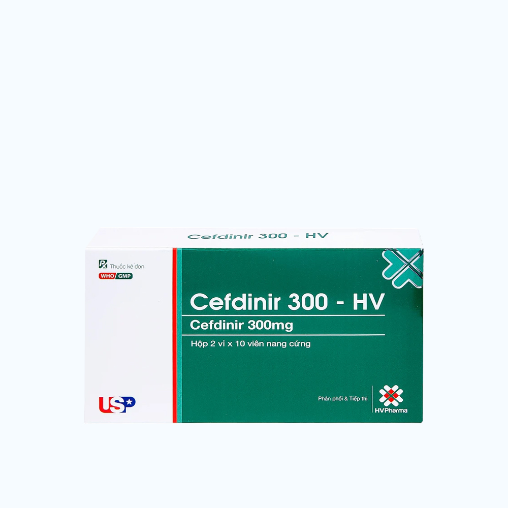 Cefdinir 300 - HV (Hộp 2 Vỉ x 10 Viên nang cứng)