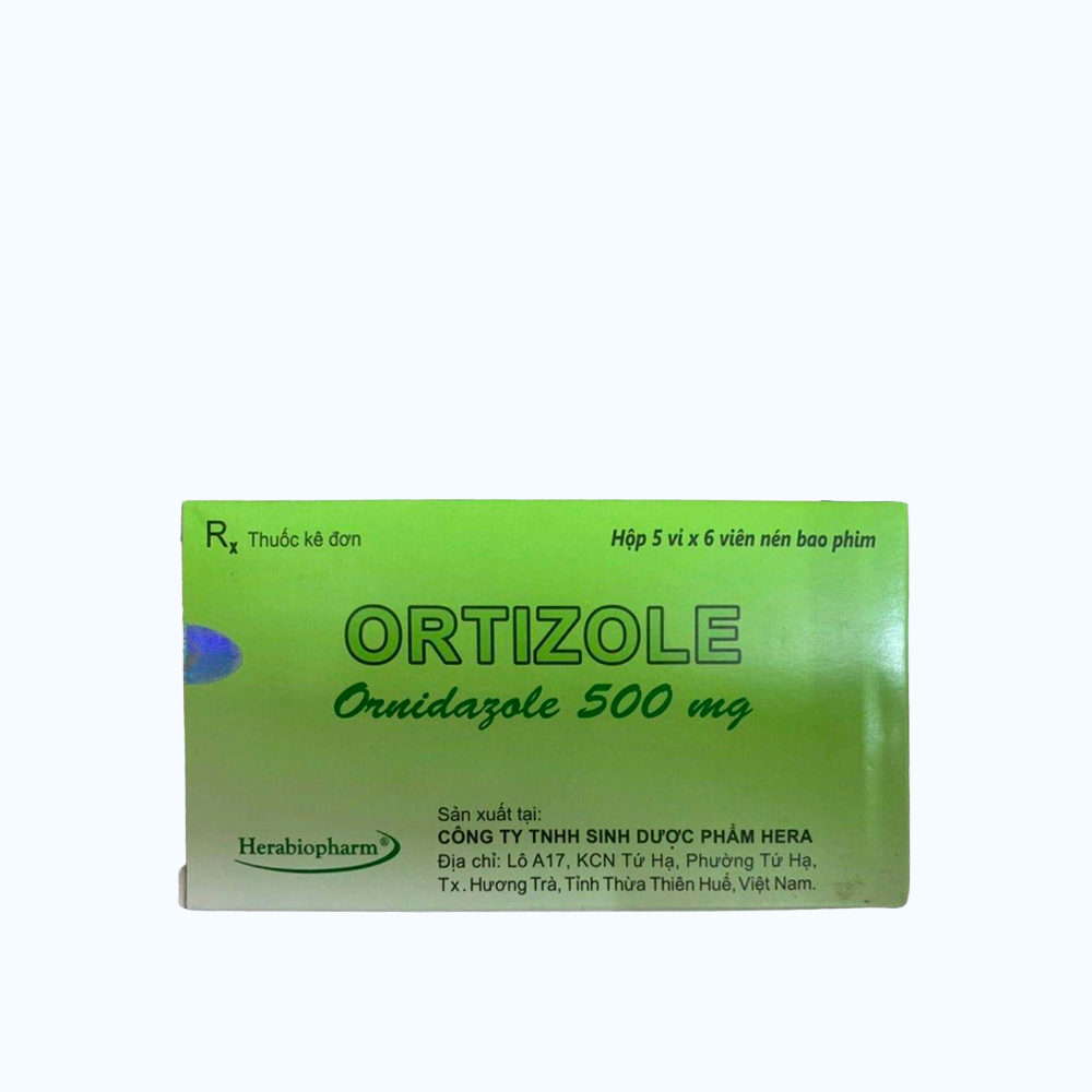 Ortizole 500mg (5 vi x 6 vien)