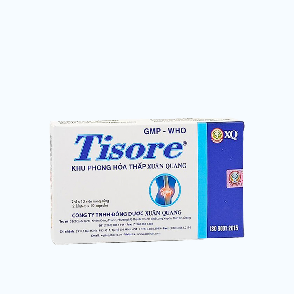 Tisore - Khu phong hóa thấp Xuân Quang (Hộp 2 vỉ x 10 viên)