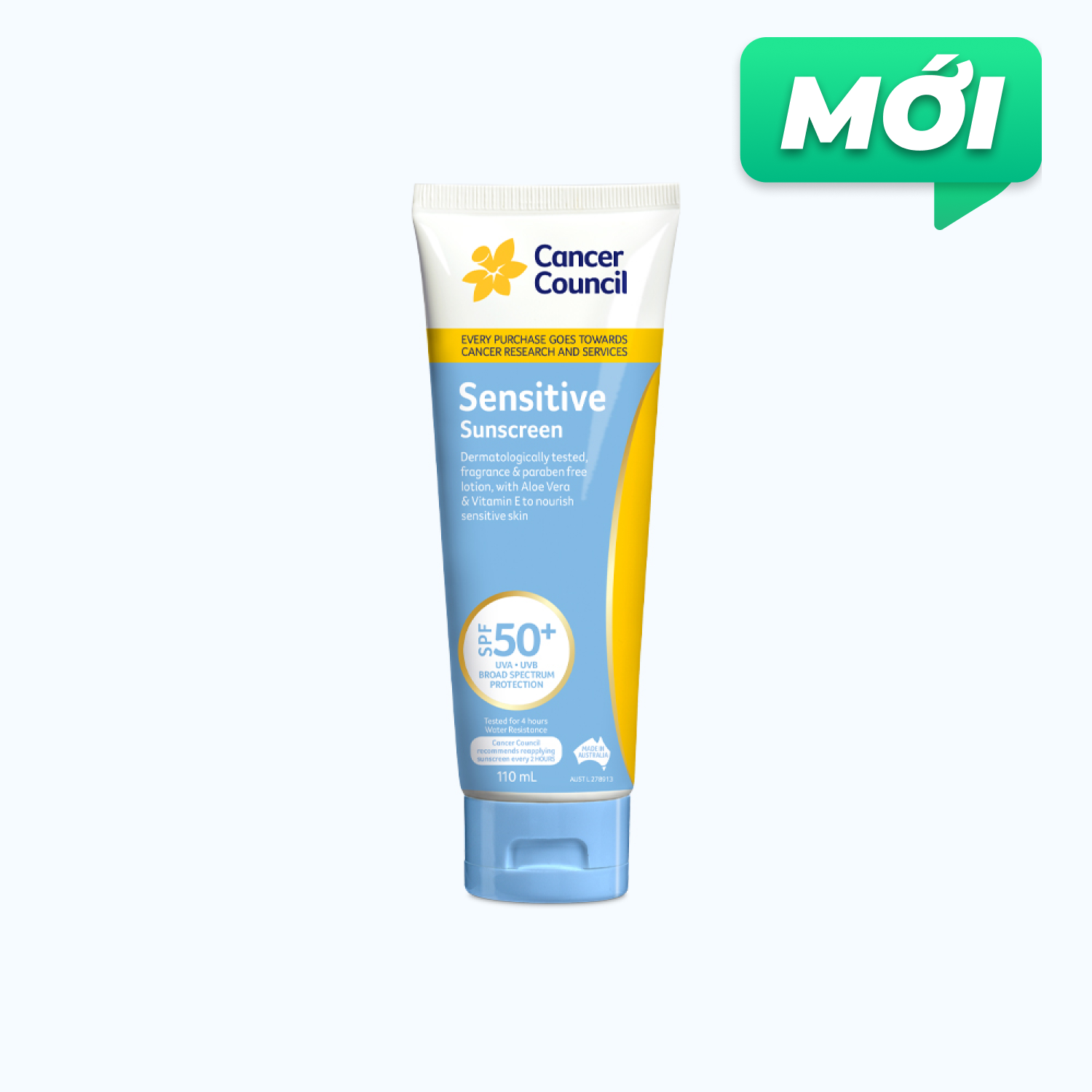Cancer Council Kem Chong Nang Danh Cho Da Nhay Cam 110ml