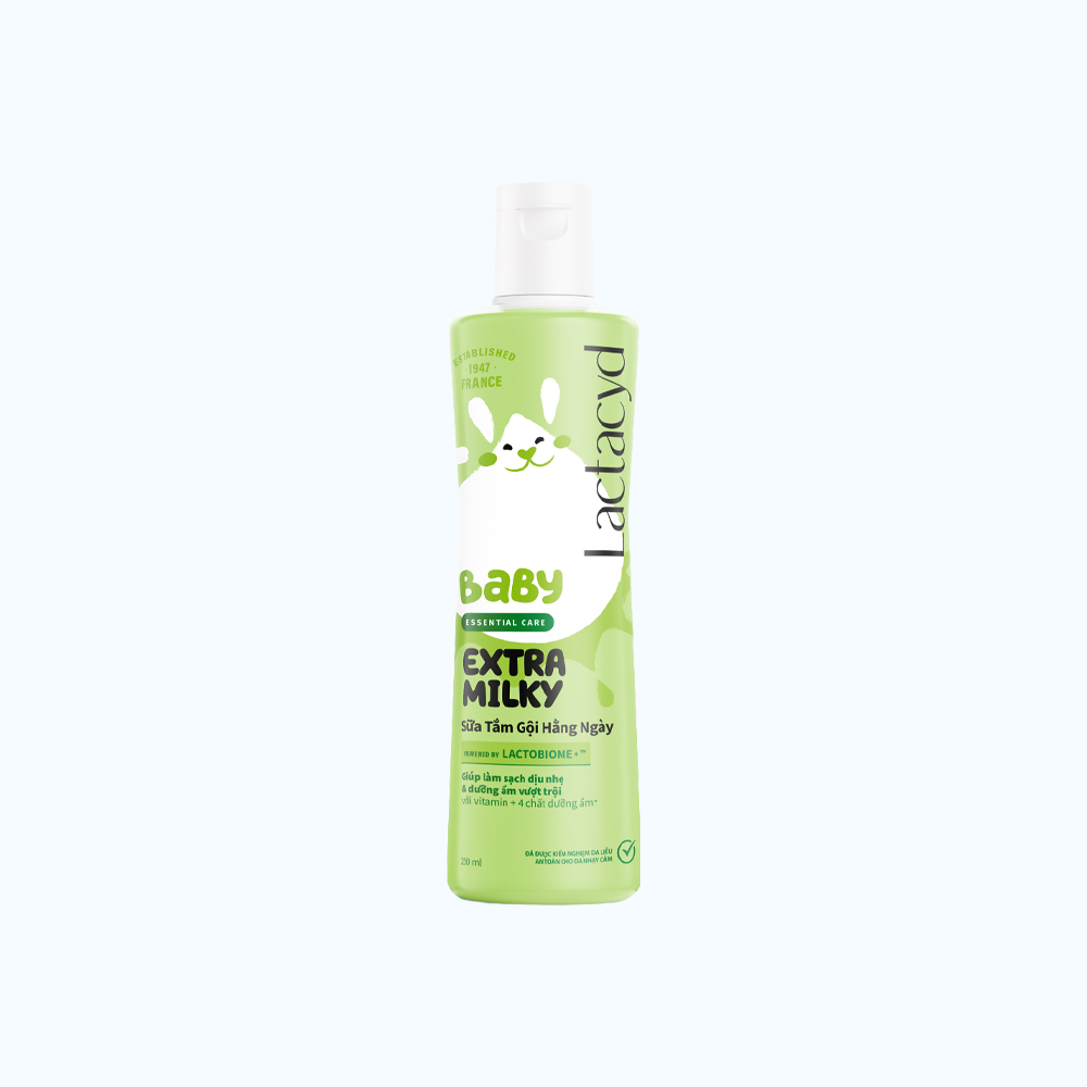 Lactacyd Baby Extra Milky Sua Tam Goi Cho Be Chai 250ml