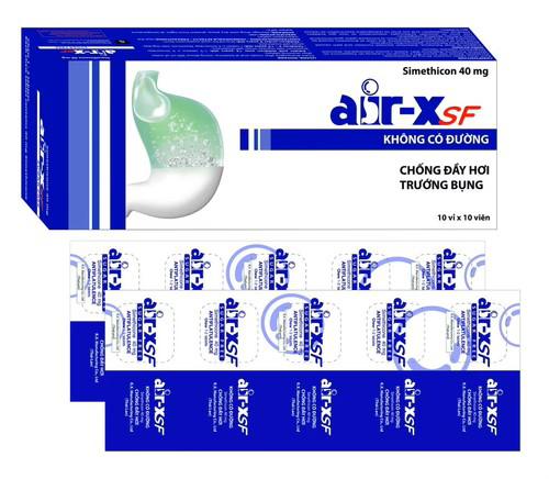 AIR-X SF 40mg R.X (Hop 10 vỉ x 10 viên)