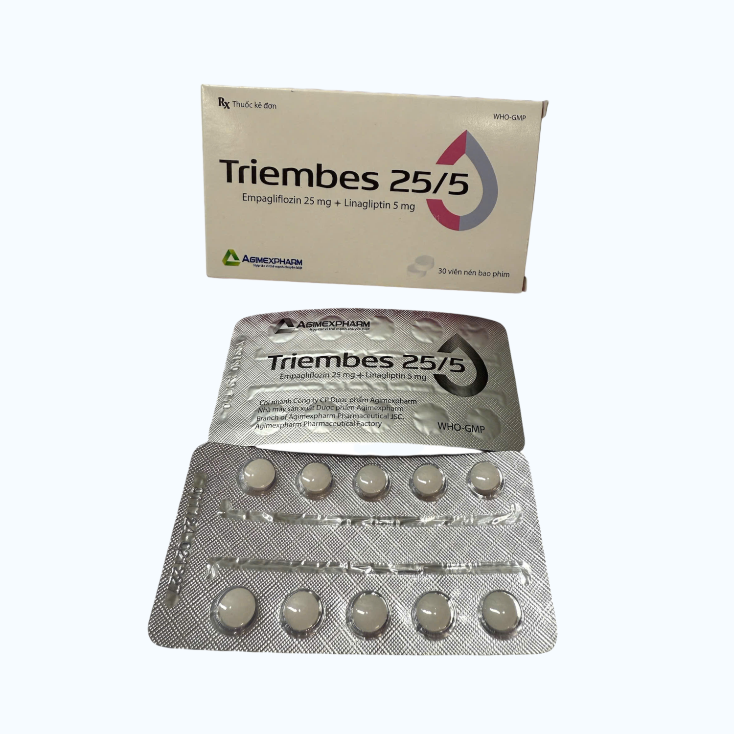 Triembes 25/5 Agimexpharm (Hop 3 vi x 10 vien)