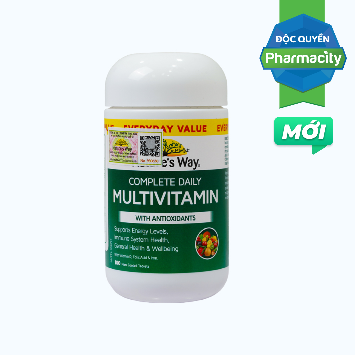 NATURE'S WAY Complete Daily Multivitamin Vien Uong Bo Sung Vitamin va Khoang Chat (Hop 100v)