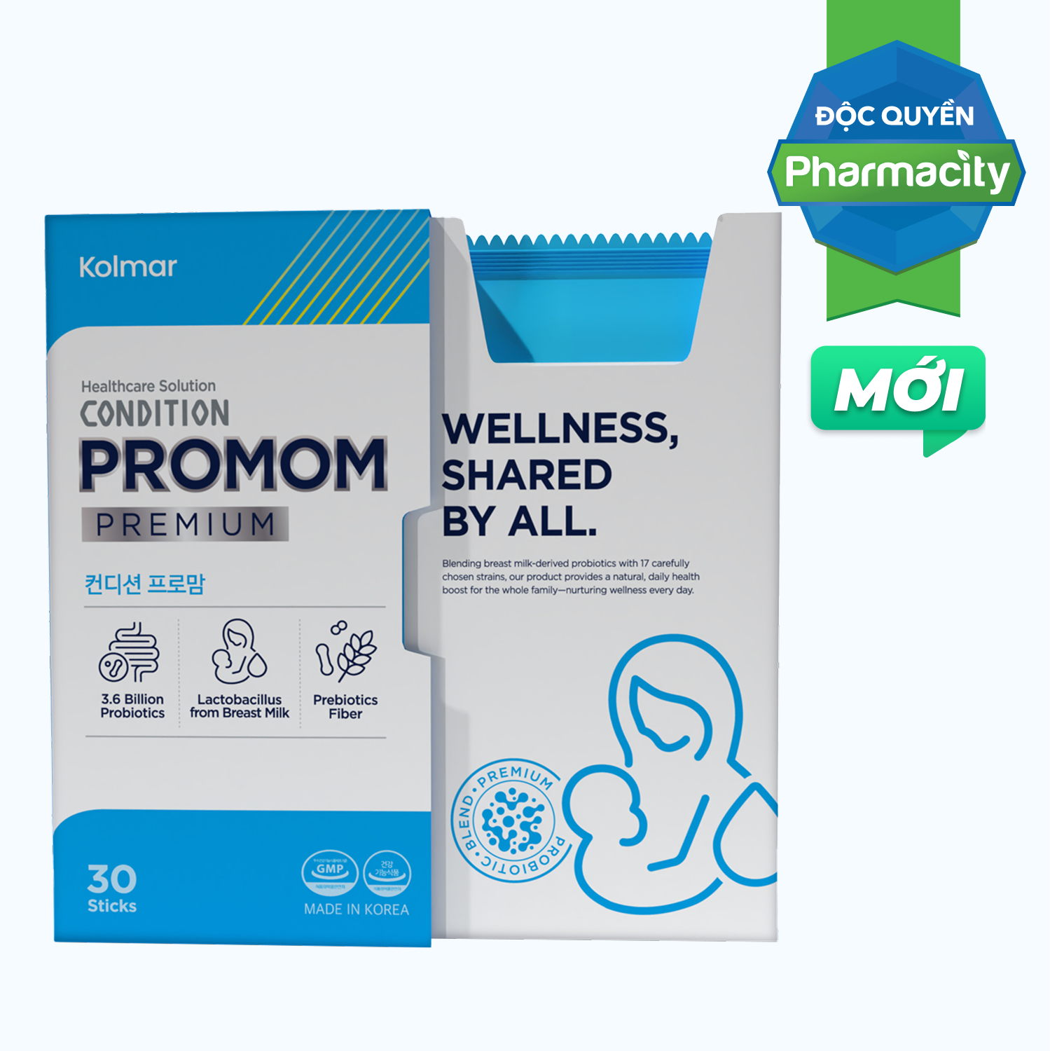 KOLMAR Condition Promom Bo Sung Loi Khuan, Ho Tro Tieu Hoa (Hop 30 goi)