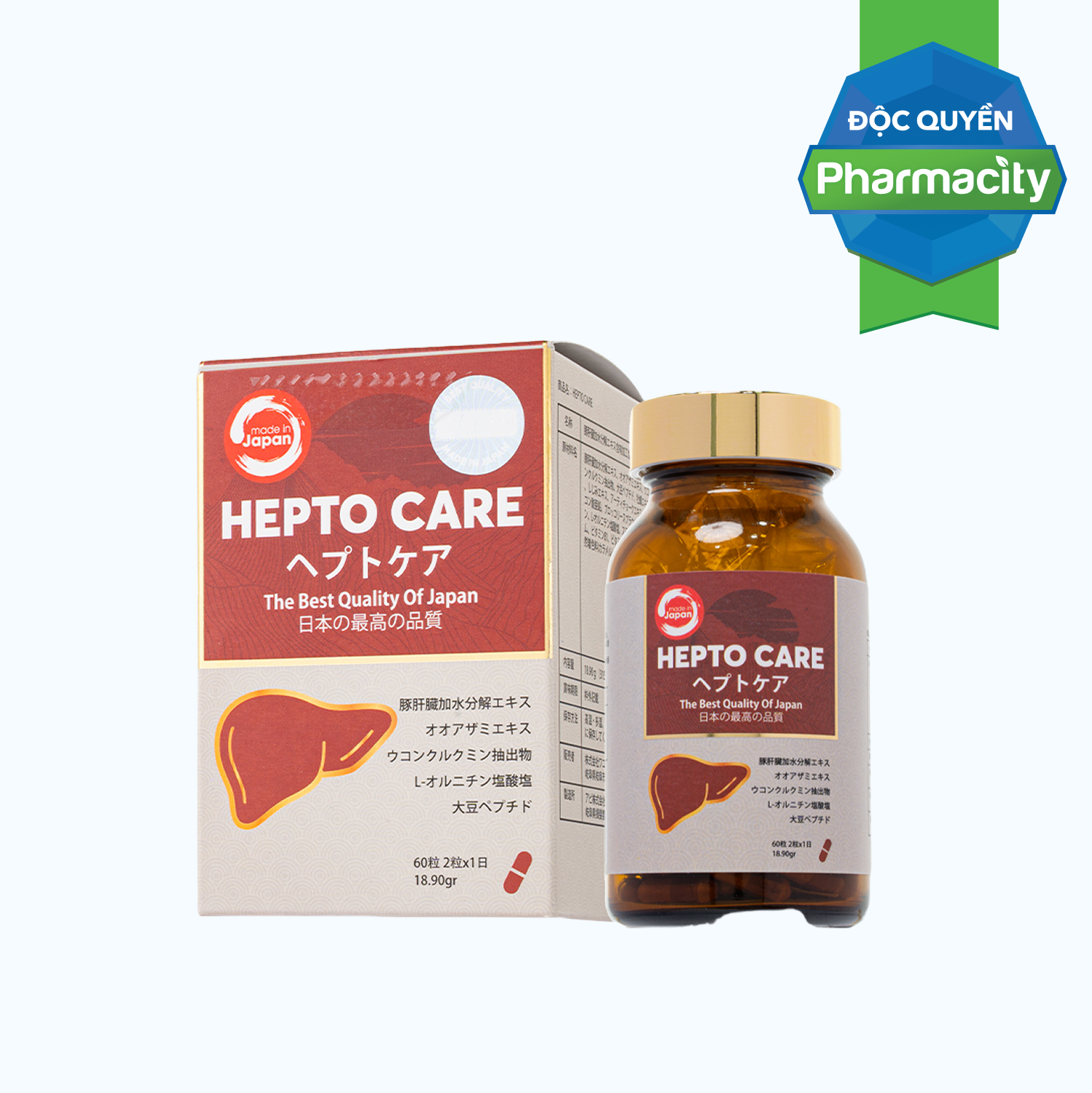 Hepto Care DR.JPAN Ho Tro Cai Thien Chuc Nang Gan (Hop 60V)