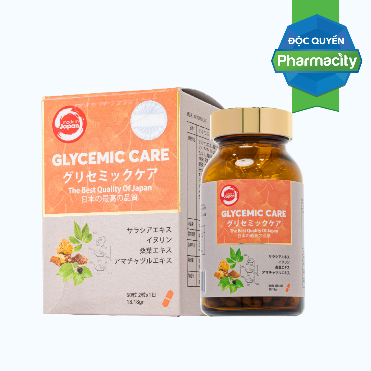 Glycemic Care DR.JPAN  Ho Tro Cai Thien Chi So Duong Huyet Cao (Hop 60V)