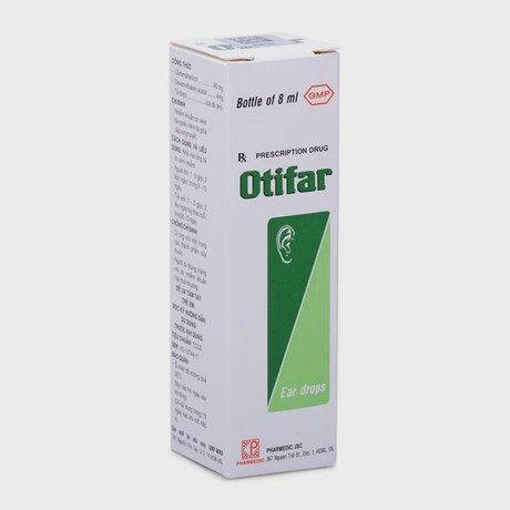 Thuốc nhỏ tai điều trị nhiễm khuẩn do viêm tai ngoài Otifar (8ml)