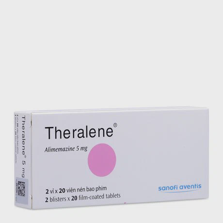 Viên nén Theralene 5mg giảm ho khan, ho do kích ứng, dị ứng (2 vỉ x 20 viên)
