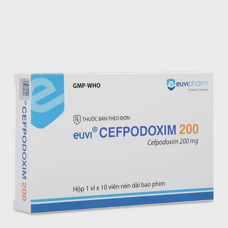 Cefpodoxim 200mg Euvipharm (1vi x 10vien)