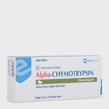 Alpha-Chymotrypsin Tab 4200IU (Hộp 2 vỉ x 10 viên)