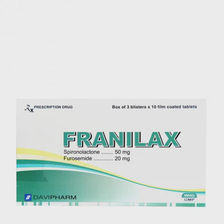Franilax 50mg /20 (3 Vi x 10 Vien)
