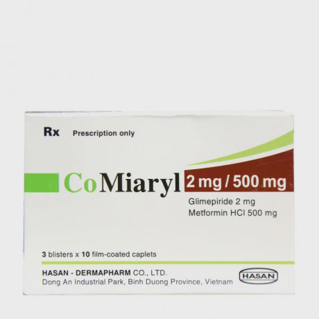 Comiaryl 2/500 mg (3 Vi x 10 Vien)