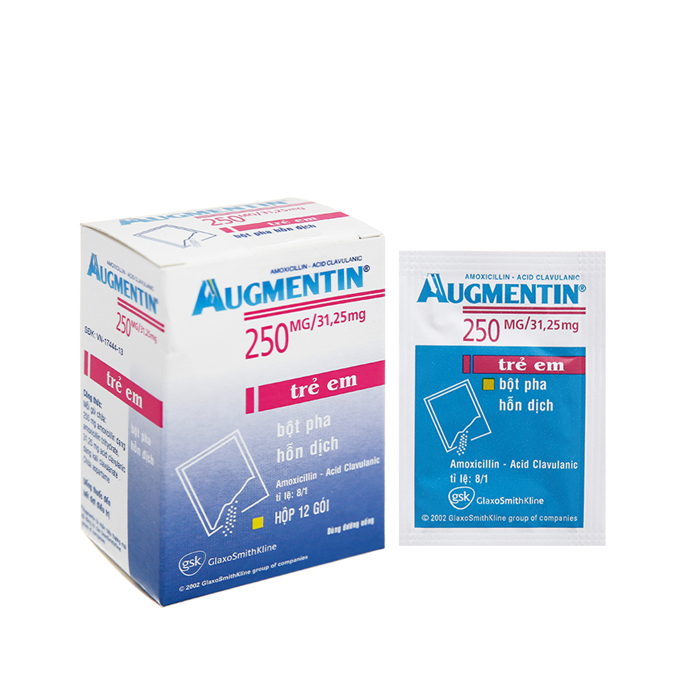 Augmentin 250/31.25 Sac 250mg (Hop/ 12 Goi)