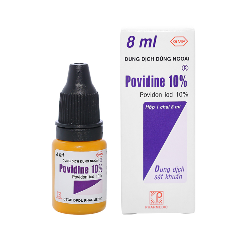 Povidine 8ml (Loc/10chai) Pharmedic
