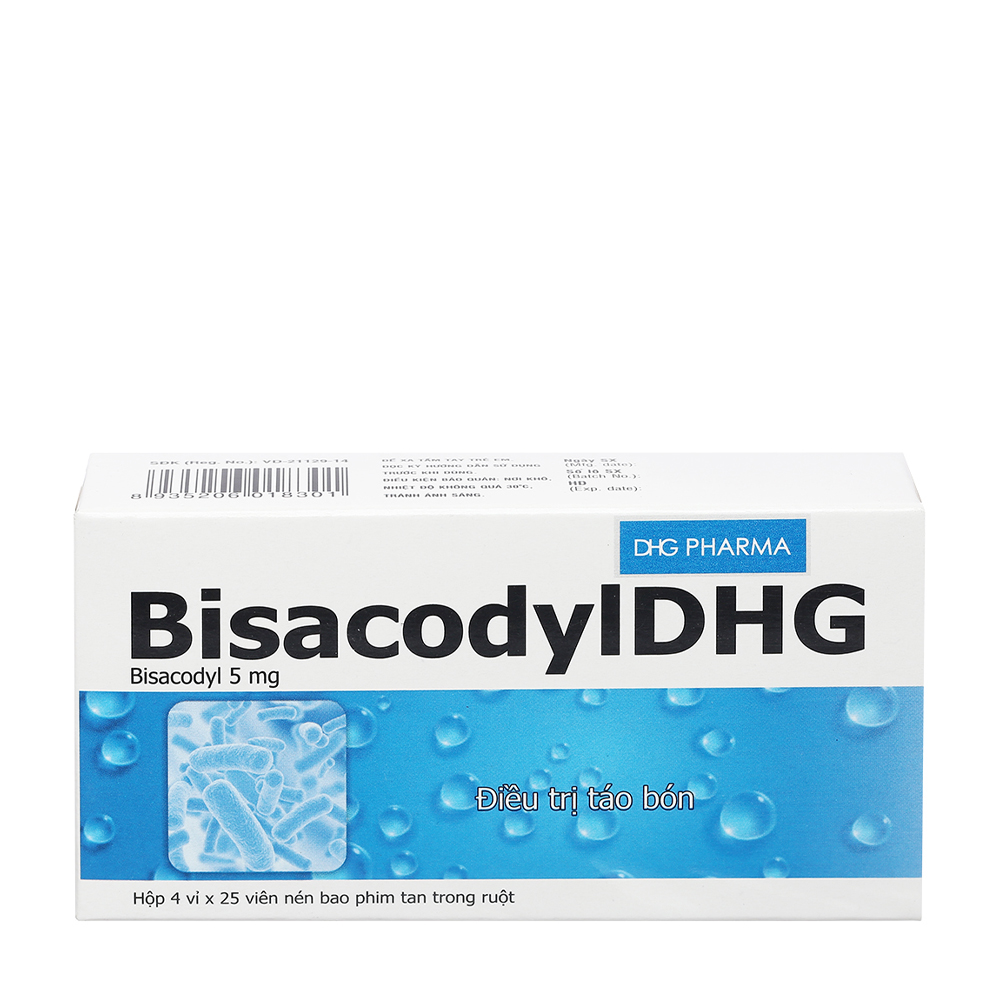 Bisacodyl DHG  (4vi x 25vien)