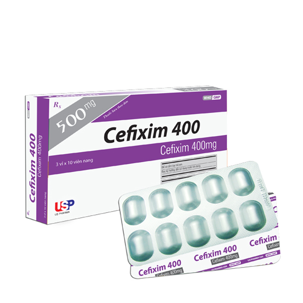 Cefixim 400mg (Hộp 1 vỉ x 10 viên)